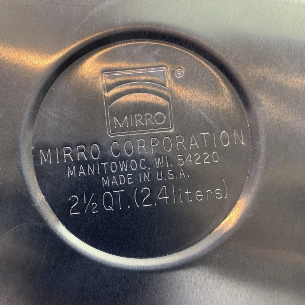 Vtg NEW Mirro 2.5 Qt Whistling Tea Kettle White Made in USA - *Has Flaw*